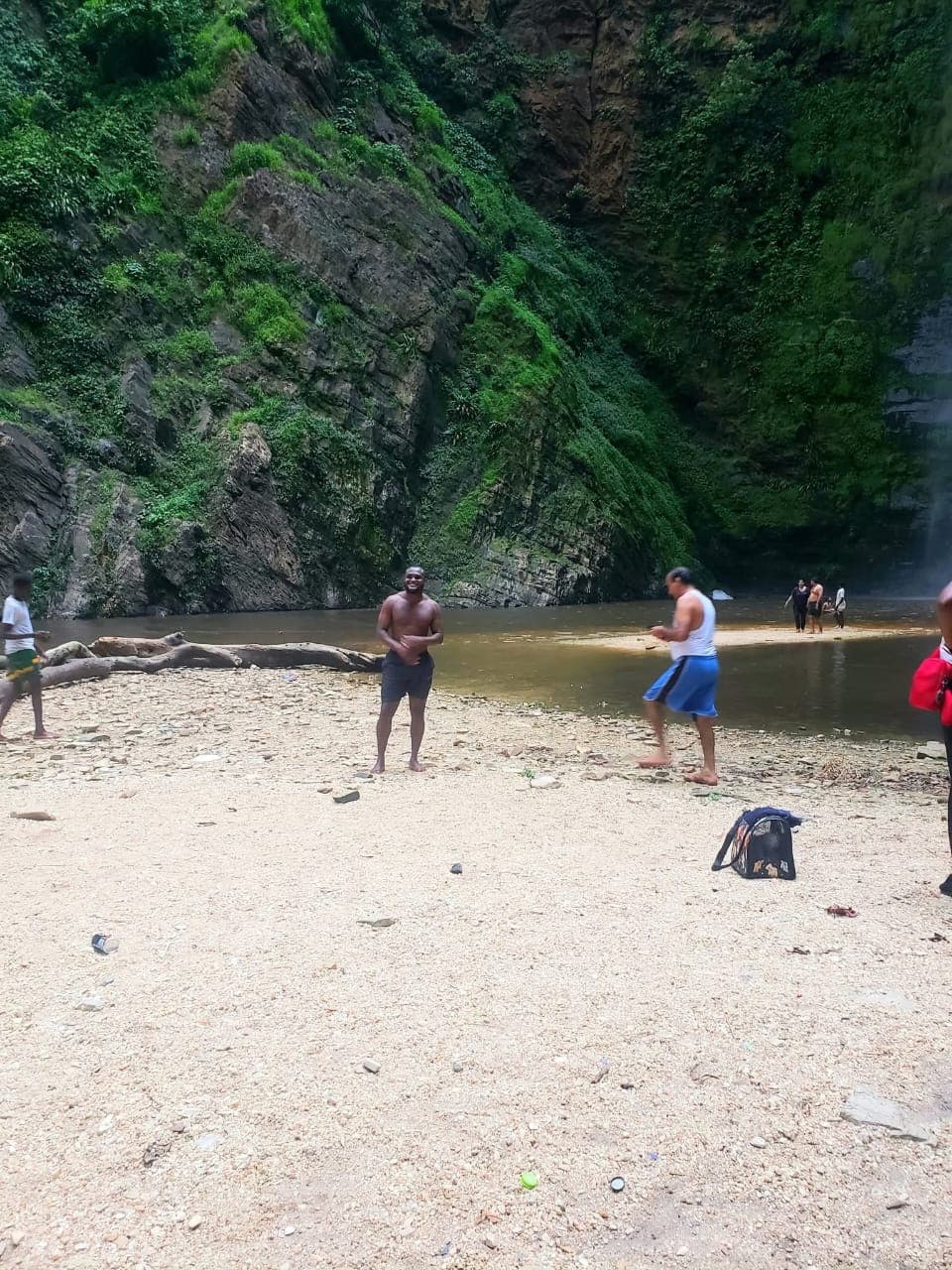 Cooling off beneath the falls